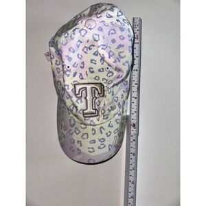 47 Brand Texas Rangers MLB Womens Pastel Leopard Print Adjustable Baseball Hat